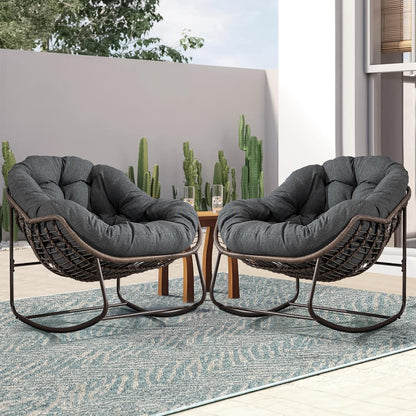 Modern Boho Retreat: Rattan Hanging Egg Chair with Plush Cushions