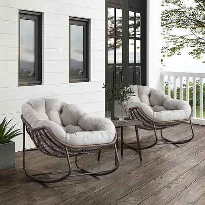 Modern Boho Retreat: Rattan Hanging Egg Chair with Plush Cushions